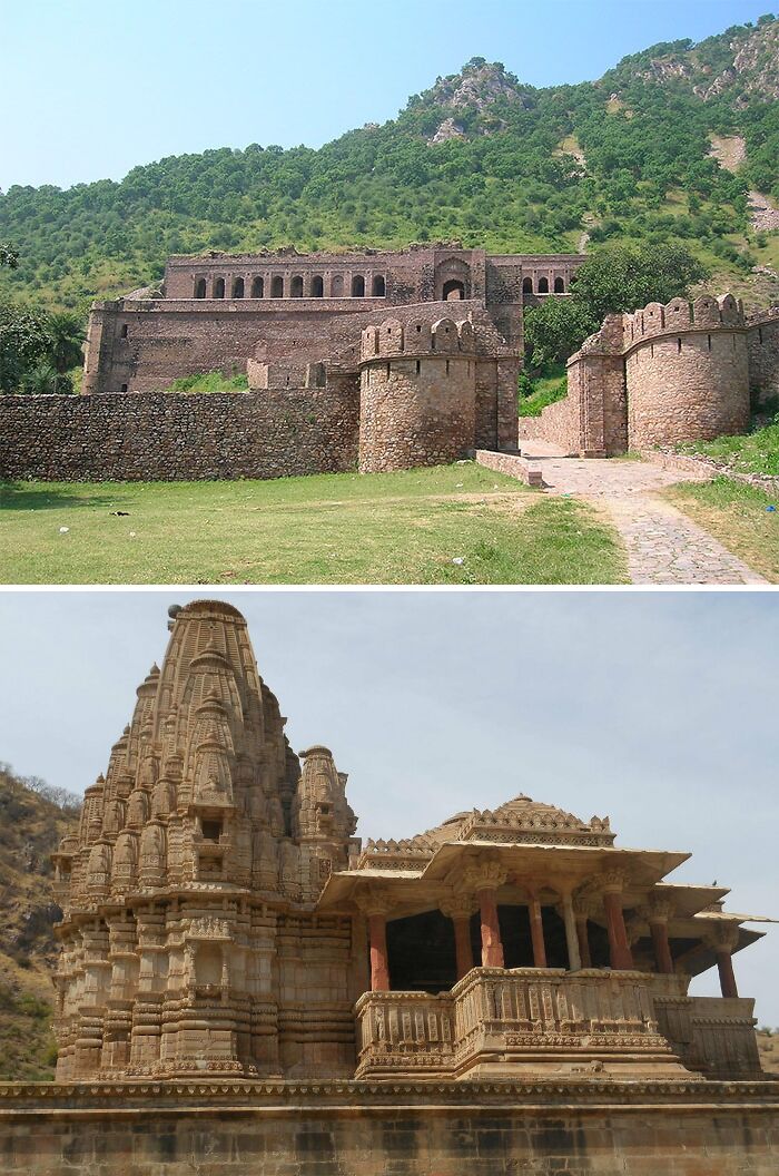 Bhangarh Fort with geometrical structures