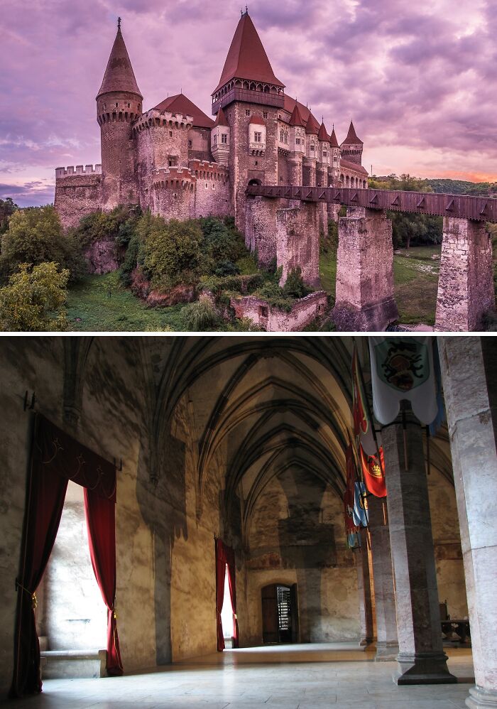 Corvin Castle and inside place