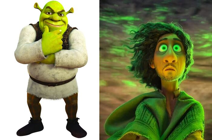 In Shrek, Shrek Is Green. In Encanto, Bruno Is Green. I Don't Think These Facts Are Related. I Just Wanted You Guys To Read All Of This Text For No Reason. Wasting Precious Seconds Of Your Life Away, Getting Closer And Closer To Death