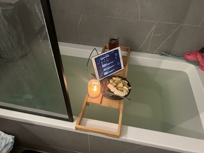 My Boyfriend Of Over 10 Years Still Surprises Me With Setting Up A Cozy Bath Whenever I'm Stressed- I Just Came Home To See This Tonight