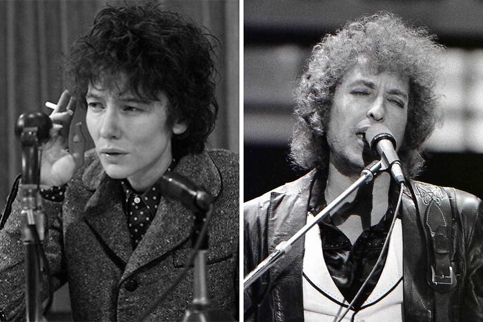 Cate Blanchett and Bob Dylan looking similar