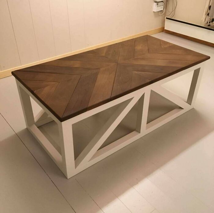 Made This Coffee Table As A Christmas Gift For My Girlfriend, Hope She Likes It!