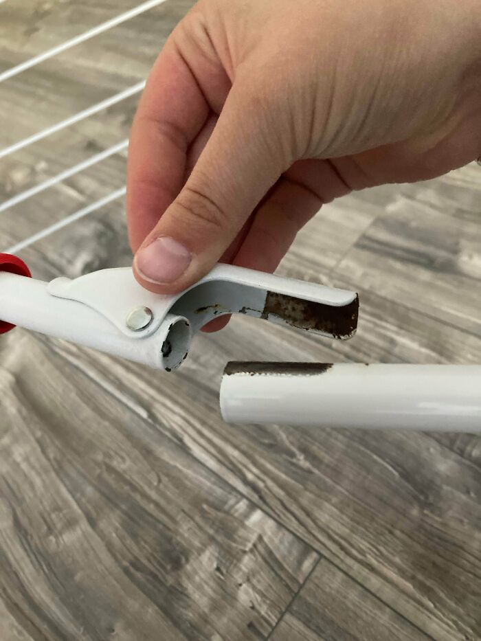 Today I Repaired A Curb-Found Drying Rack. Goodbye Landfill :)