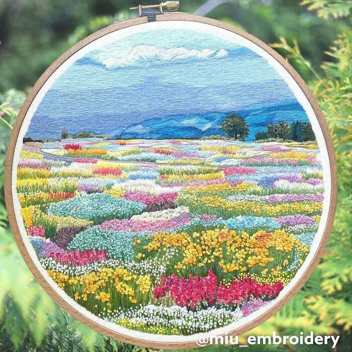 Lots Of French Knots On 9” Hoop