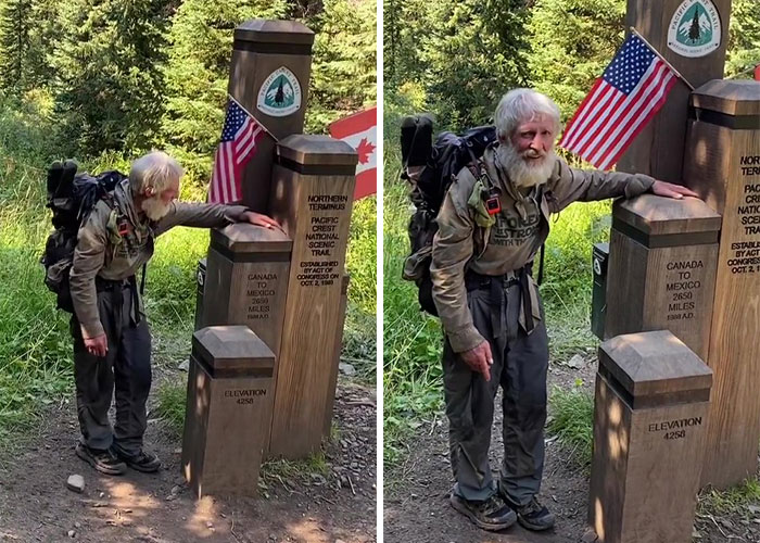 71-Year-Old Breaks Into Song After Completing 2,650-Mile Pacific Crest Trail, Which Many Fail To Finish