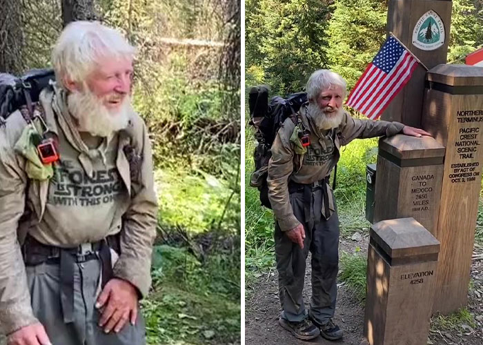 71-Year-Old Breaks Into Song After Completing 2,650-Mile Pacific Crest Trail, Which Many Fail To Finish