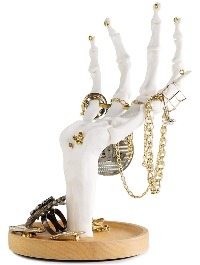Skeleton Hand Ring Holder