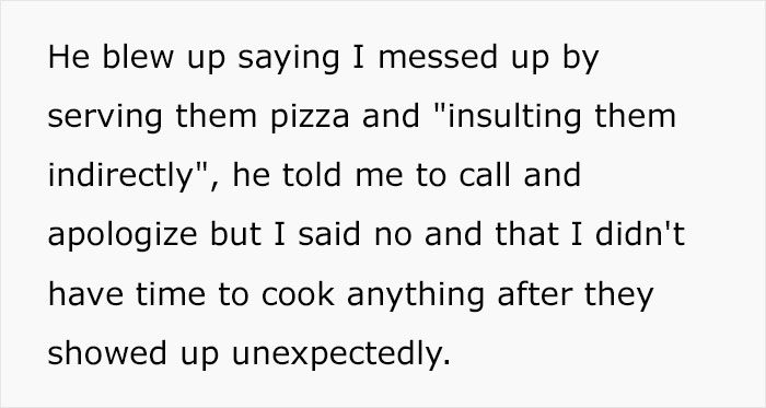 "Am I The Jerk For Serving My Boyfriend's Parents Pizza For Dinner?" "Am I The Jerk For Serving My Boyfriend's Parents Pizza For Dinner?"