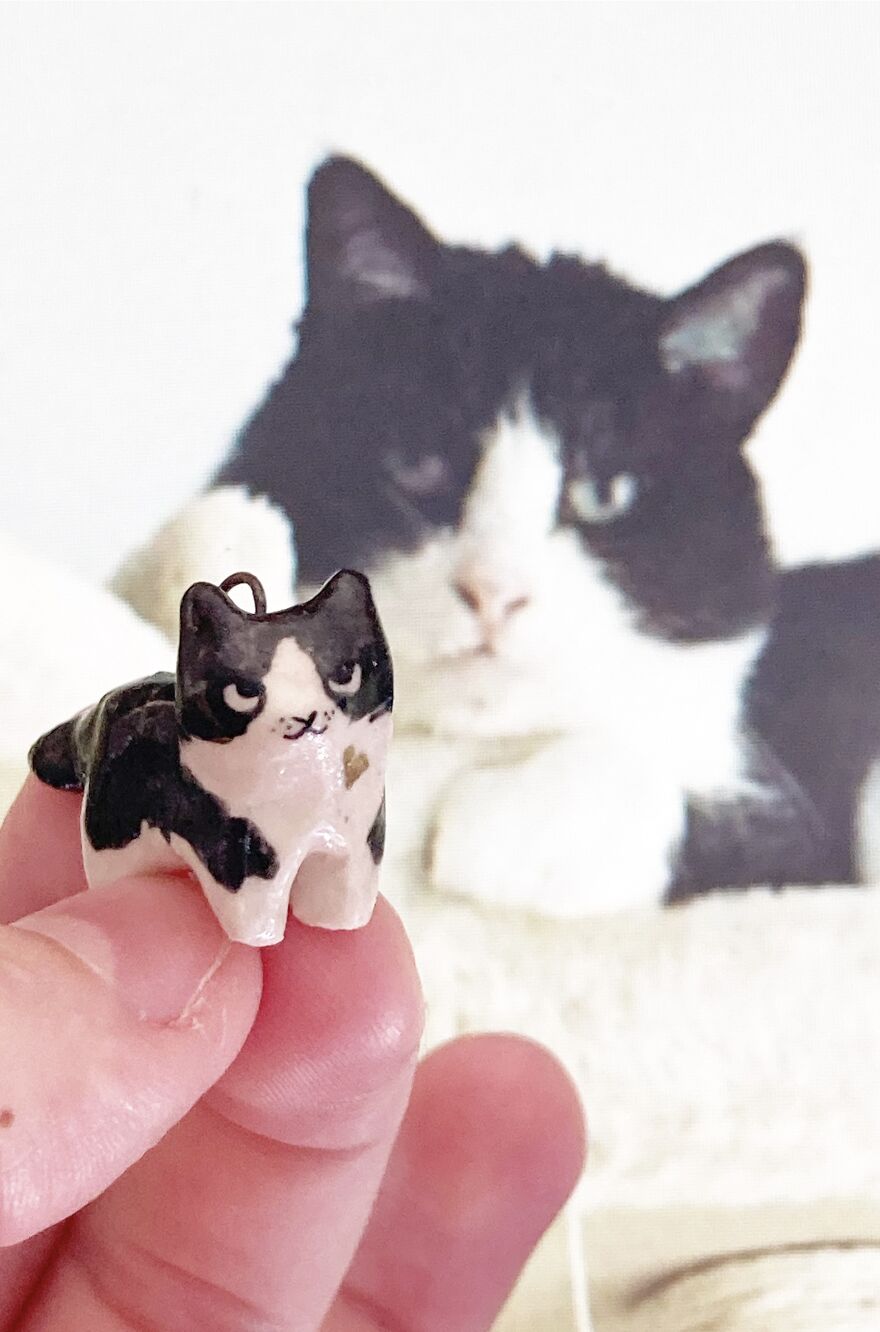 I Make Ceramic Pet Portrait Charms