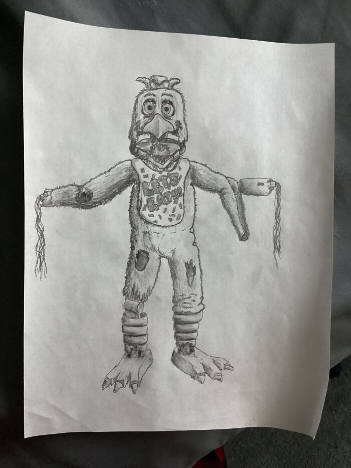 I Am Working On Drawing The Five Nights At Freddy’s Animatronics More Like Real Animatronics, I Am Working On Freddy Right Now But Here’s Chica