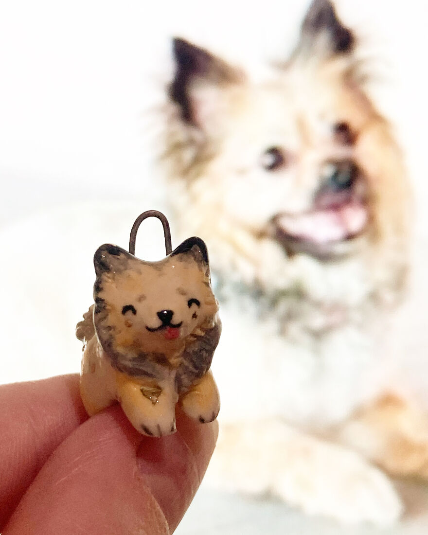 I Make Ceramic Pet Portrait Charms