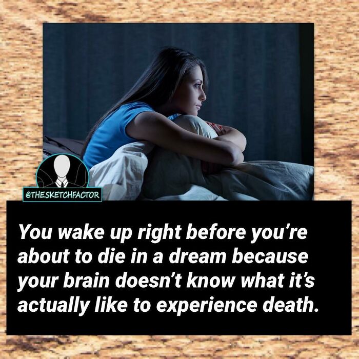 Woman awake in bed at night, reflecting on disturbing and morbid facts that might freak you out a bit.