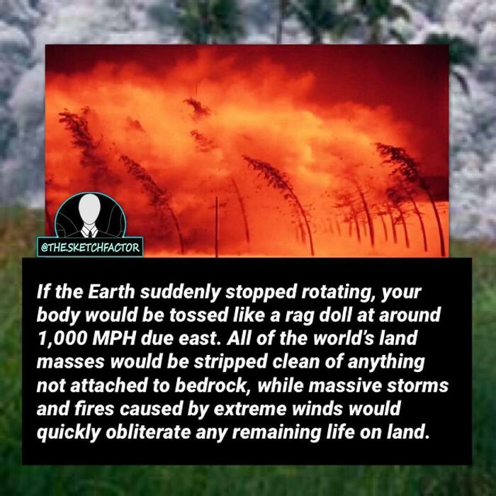 Fiery forest fire scene illustrating disturbing and morbid facts about Earth’s sudden stop in rotation effects.