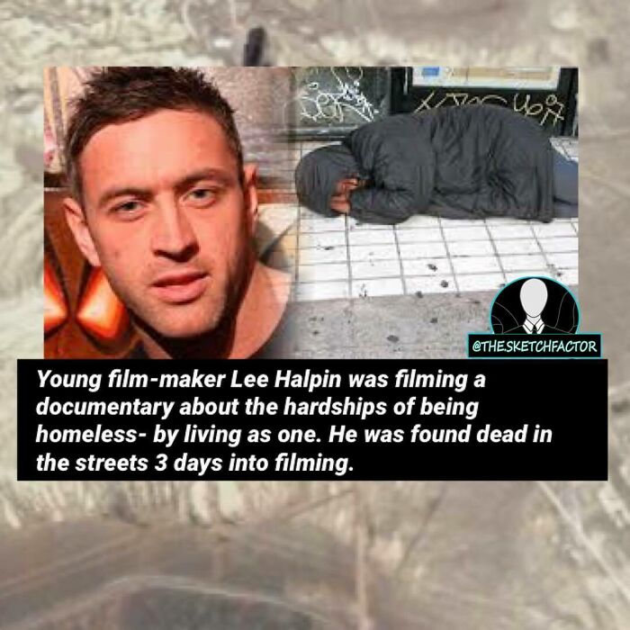 Young filmmaker documenting homelessness found dead after living as homeless for three days, illustrating disturbing and morbid facts.