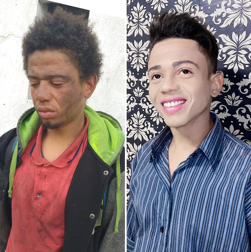 Brazilian Hairdresser Rescues Homeless People, Transforms Them By Giving Them A Second Chance At Life (39 Pics)
