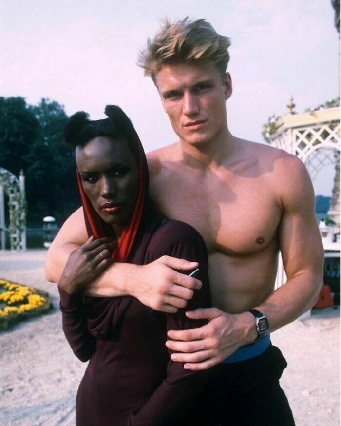 Grace Jones And Dolph Lundgren, 1985