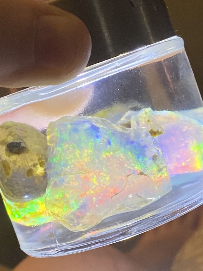 One Of My Jars Of Ethiopian Opal Specimens