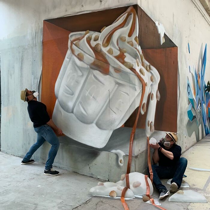 French Street Artist Paints 3D Graffiti And It’s Not For The Faint Of Heart (26 New Pics)