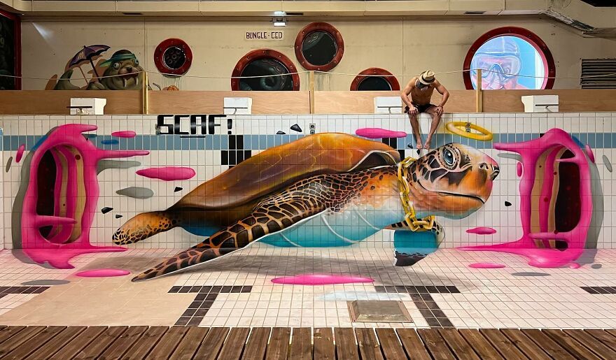 French Artist Continues To Showcase His Brilliant Talent In 3D Graffiti (New Pics)