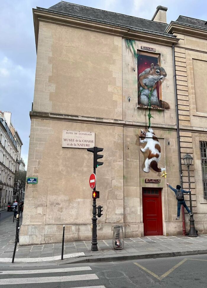 French Street Artist Paints 3D Graffiti And It’s Not For The Faint Of Heart (26 New Pics)