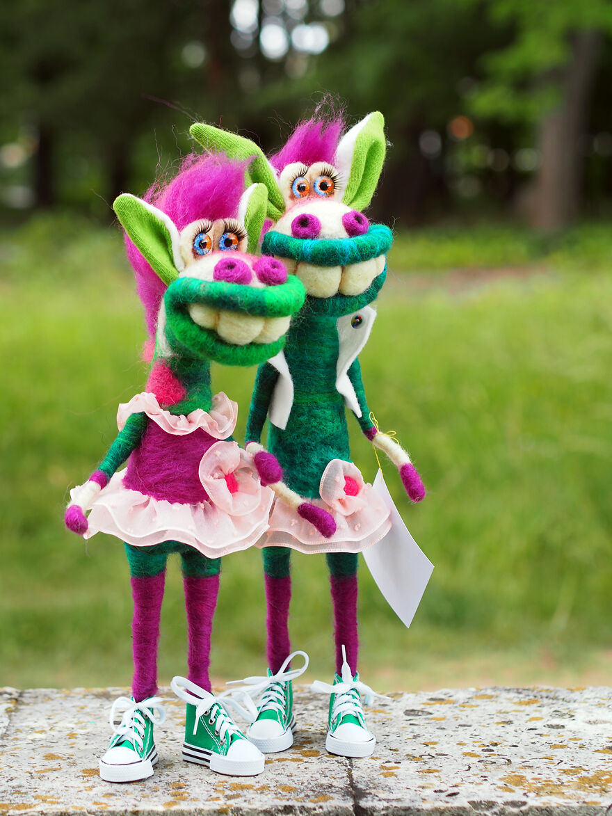 Funny Animals With Personality And Character ... Made Of Wool