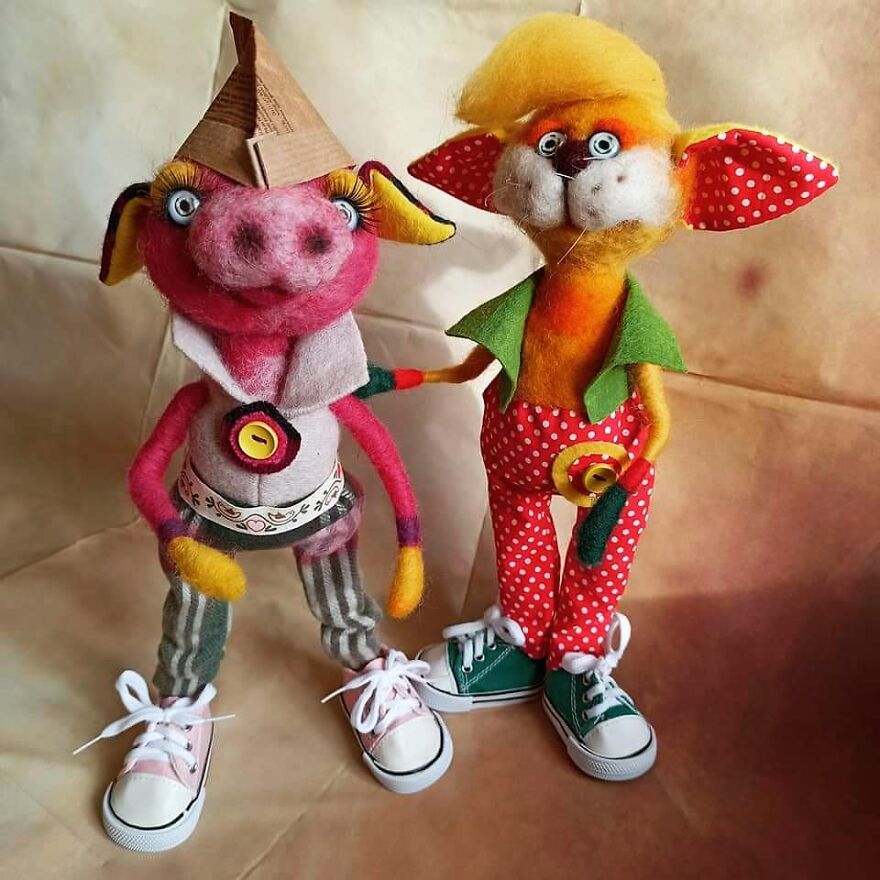 Funny Animals With Personality And Character ... Made Of Wool