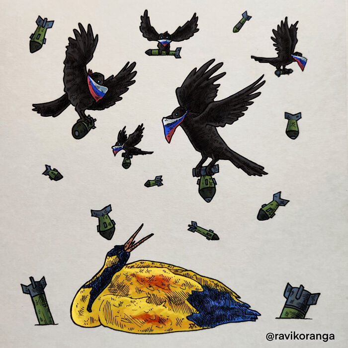I Created 9 Illustrations About Russia's Invasion Of Ukraine
