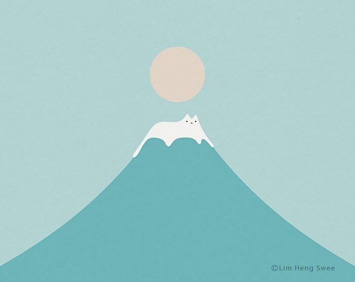 I Created These Illustrations Inspired By The Wisdom Of Cats Who Always Know Best On How And Where To Chill Out