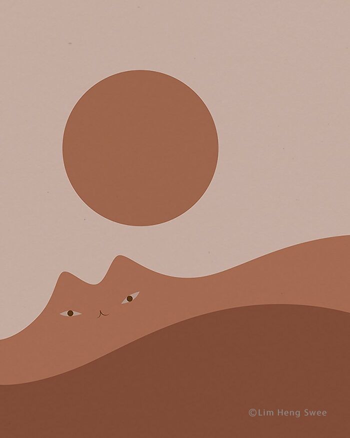 I Created These Illustrations Inspired By The Wisdom Of Cats Who Always Know Best On How And Where To Chill Out