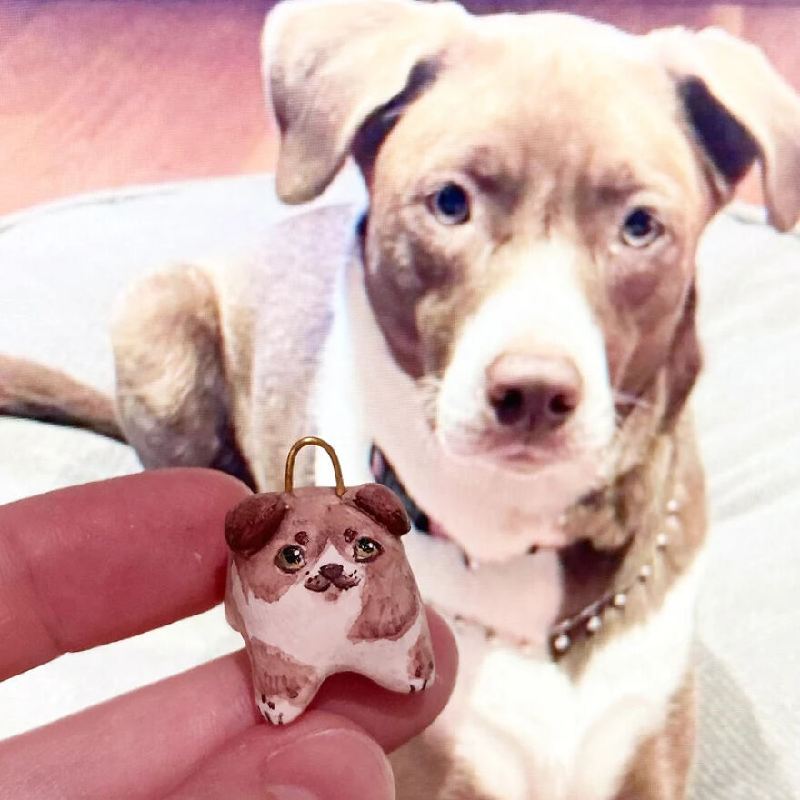 I Make Ceramic Pet Portrait Charms