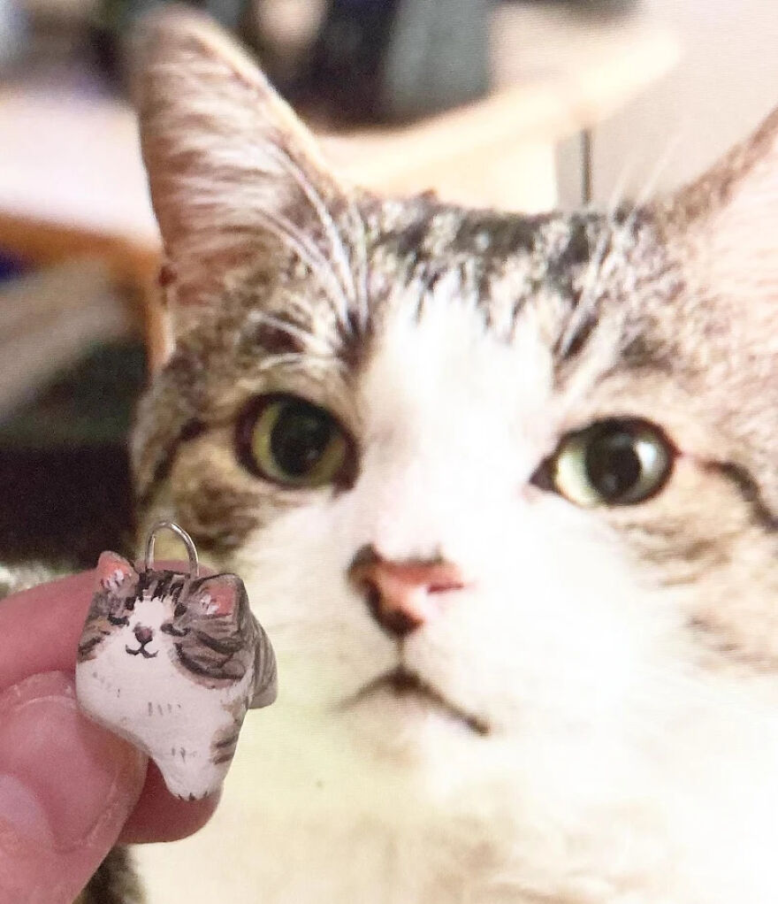 I Make Ceramic Pet Portrait Charms