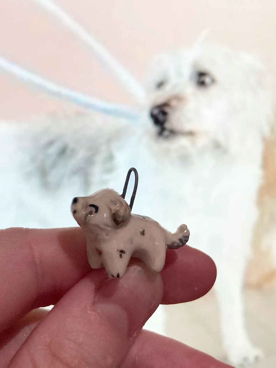 I Make Ceramic Pet Portrait Charms