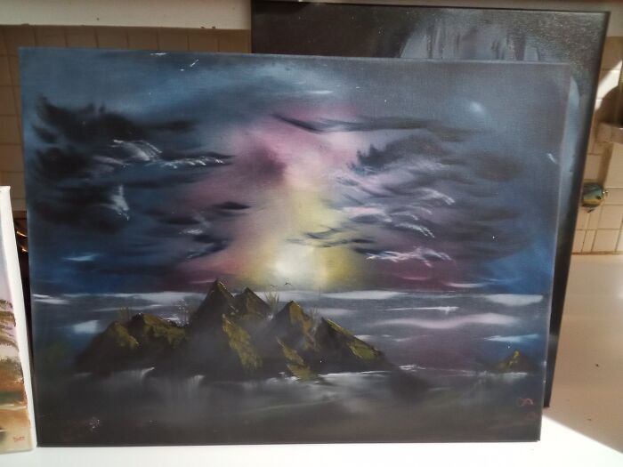 Oil Painting Of An Ocean Scene