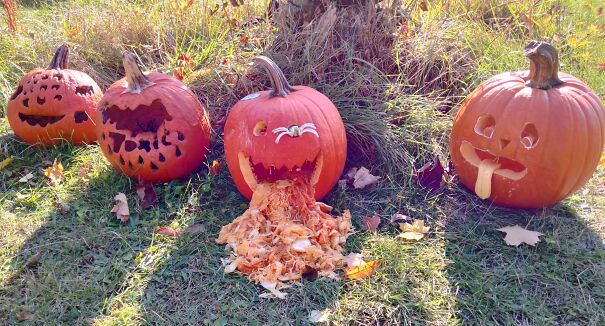 My 12 & 7 Yr Olds 1st & 2nd Set Of Pumpkins This Year
