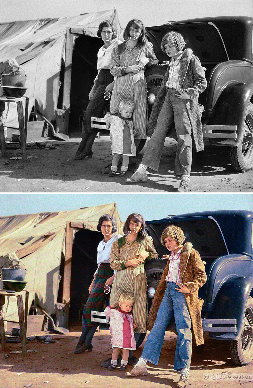 Drought Refugees, California, Photographed By Dorothea Lange In February 1936