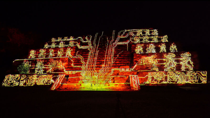 Maizz Visual Estudio Designs And Produces Pasos De Luz: An Audiovisual Night Experience At The Mayan Ruins Of Dzibilchaltun, Yucatan Maizz Visual Estudio Designs And Produces Pasos De Luz: An Audiovisual Night Experience At The Mayan Ruins Of Dzibilchaltun, Yucatan