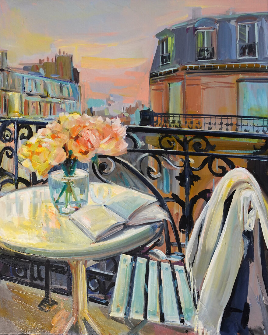 Reading On The Balcony