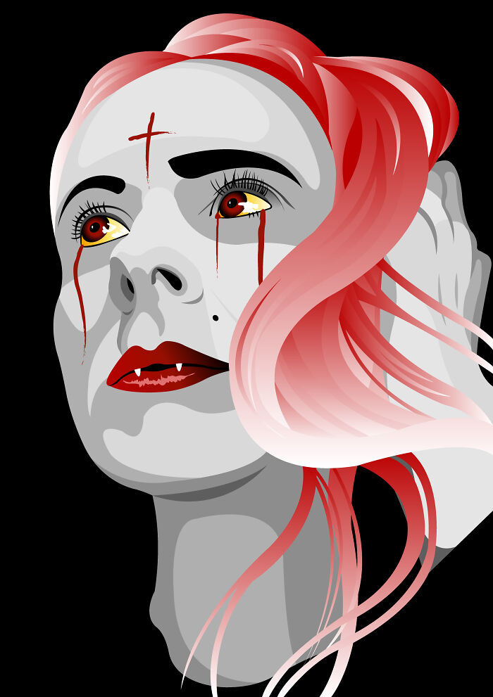 My Halloween Self Portrait [adobe Illustrator]