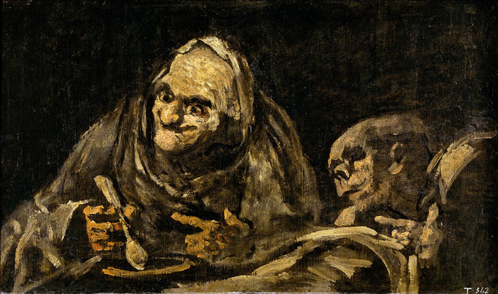Two Old Men Eating Soup 