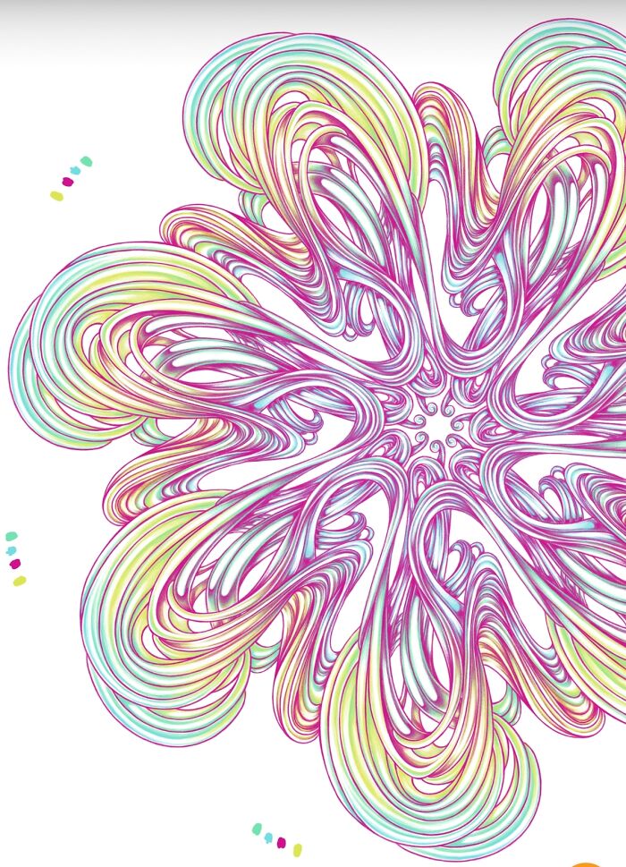 Multicolour Swirly Mandala