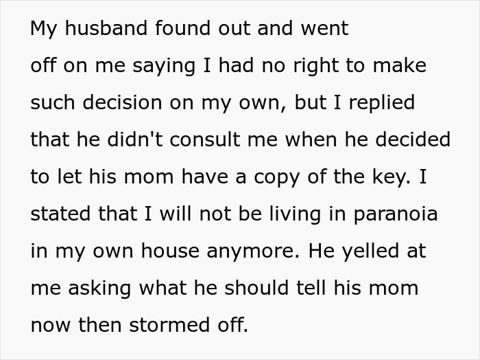 Man Gives His Mom The Keys To His House When Wife Asked Not To, So She Changes The Locks, Making The Family Furious