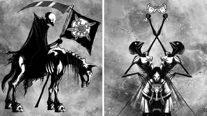 I Spent 4 Years Creating This Tarot Deck Featuring Creepy Creatures And Demons (30 Pics)