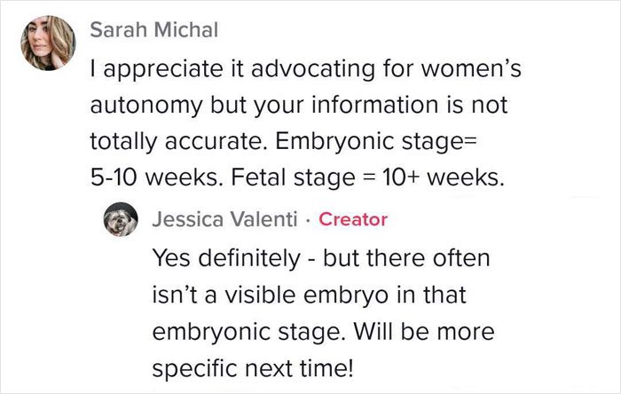 Some Anti-Abortion Folks Were Not Ready To See That A Pregnancy At 6 Weeks Doesn’t Have A Growing Embryo And Is Only Bodily Tissue Some Anti-Abortion Folks Were Not Ready To See That A Pregnancy At 6 Weeks Doesn’t Have A Growing Embryo And Is Only Bodily Tissue