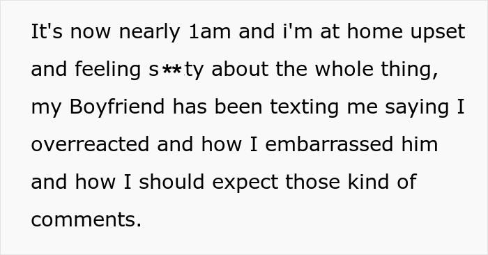 Woman Leaves Party After Enduring Insensitive Jokes About Her Being A Gymnast, Gets Slammed By Boyfriend For “Overreacting” Woman Leaves Party After Enduring Insensitive Jokes About Her Being A Gymnast, Gets Slammed By Boyfriend For “Overreacting”