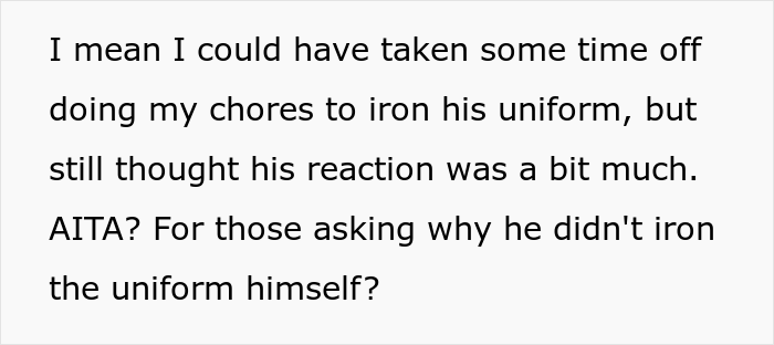 Pilot Skips Work Because His Stay-At-Home Wife Didn't Iron His Uniform, Shows Her How Her Actions "Could Affect The Money That Keeps Coming In"