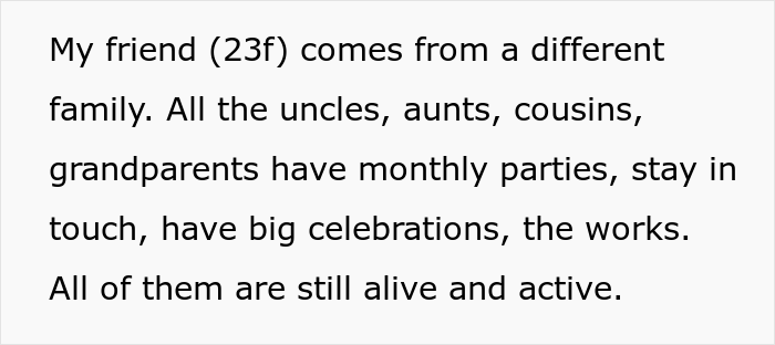 Woman Doesn't Stop Annoying Reminders About Her Own Huge Family To A Friend Whose Many Relatives Passed Away, Gets A Morbid Joke In Return