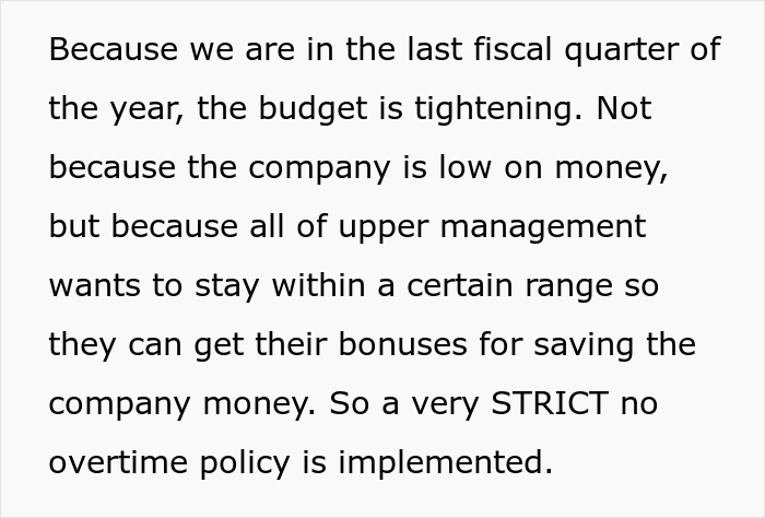 Boss Tells Employee 'Absolutely No Overtime', Regrets It When He Maliciously Complies