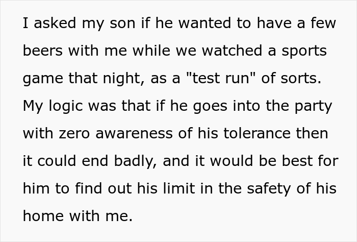 Dad Lets His Underage Son Get Drunk As A 'Test Run', Asks If It Was A Bad Idea After Wife Loses It Dad Lets His Underage Son Get Drunk As A 'Test Run', Asks If It Was A Bad Idea After Wife Loses It