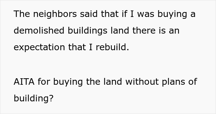 &ldquo;Karen&rdquo; Neighbors Are Mad At This Person For Buying Land Next To Them And Not Planning To Build A House Like Everyone Else