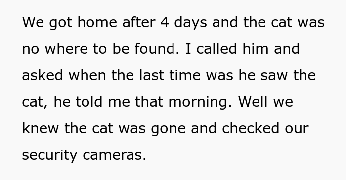 16 Y.O. Loses His Neighbor's Cat That He Was Supposed To Pet Sit, His Mom Is Upset About The Neighbors Refusing To Pay For His Work
